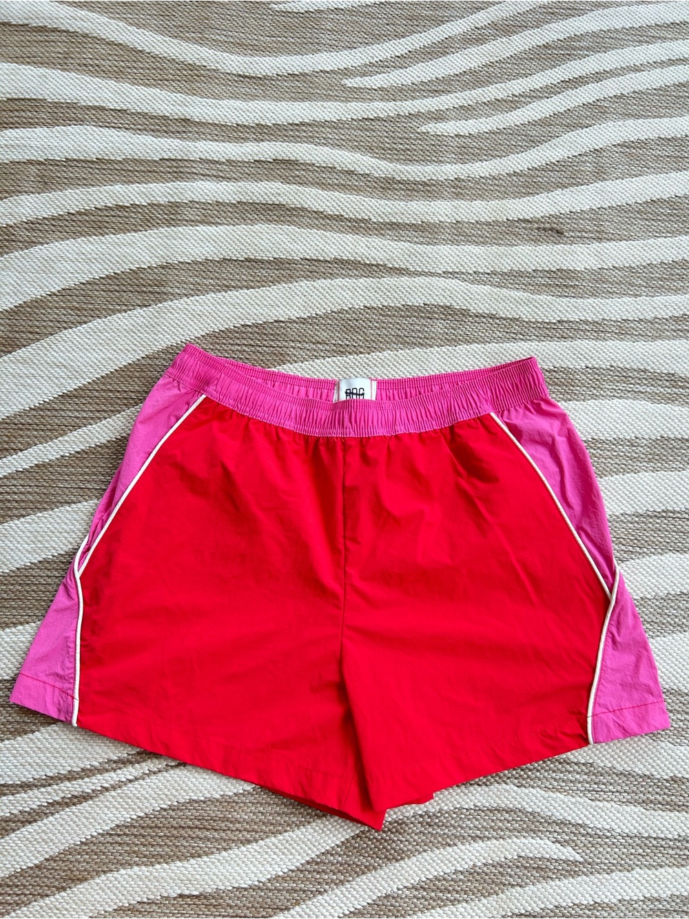 BDG Red and Pink Athletic Shorts